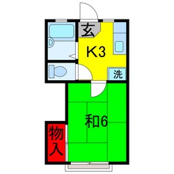 八幡宿駅 バス15分  辰巳台東2丁目下車：停歩3分 2階の物件間取画像